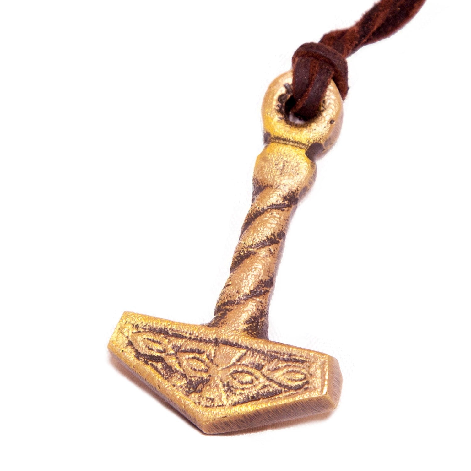 Men Viking Stainless Steel Wolf Necklace Thor Hammer Mjolnir Pendant Gold  Color | eBay